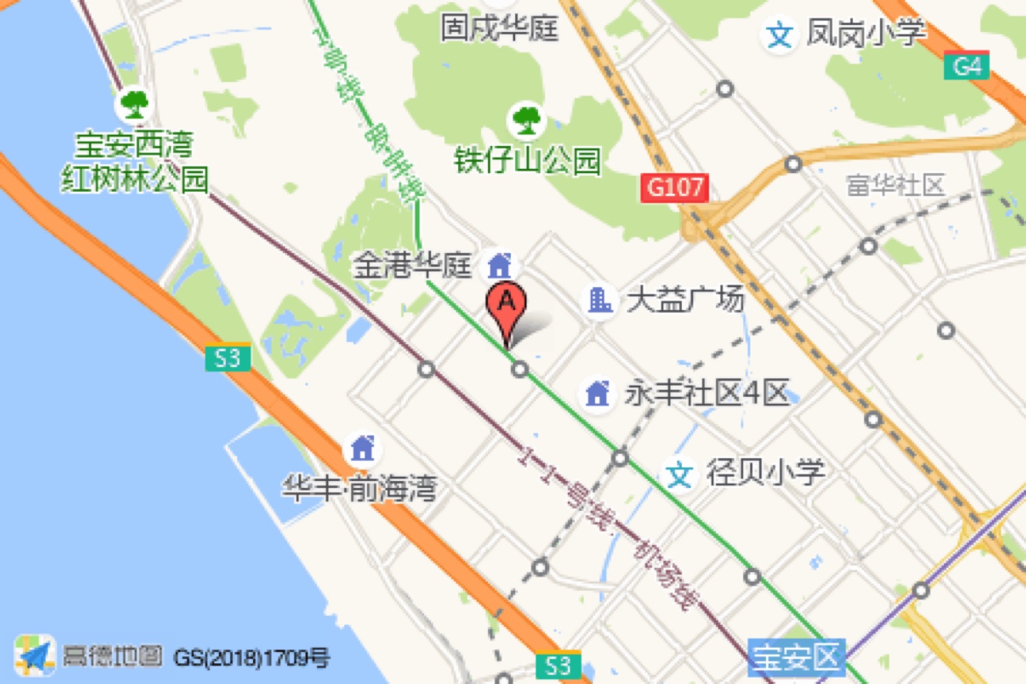 蘅芳科技大厦地理位置示意图
