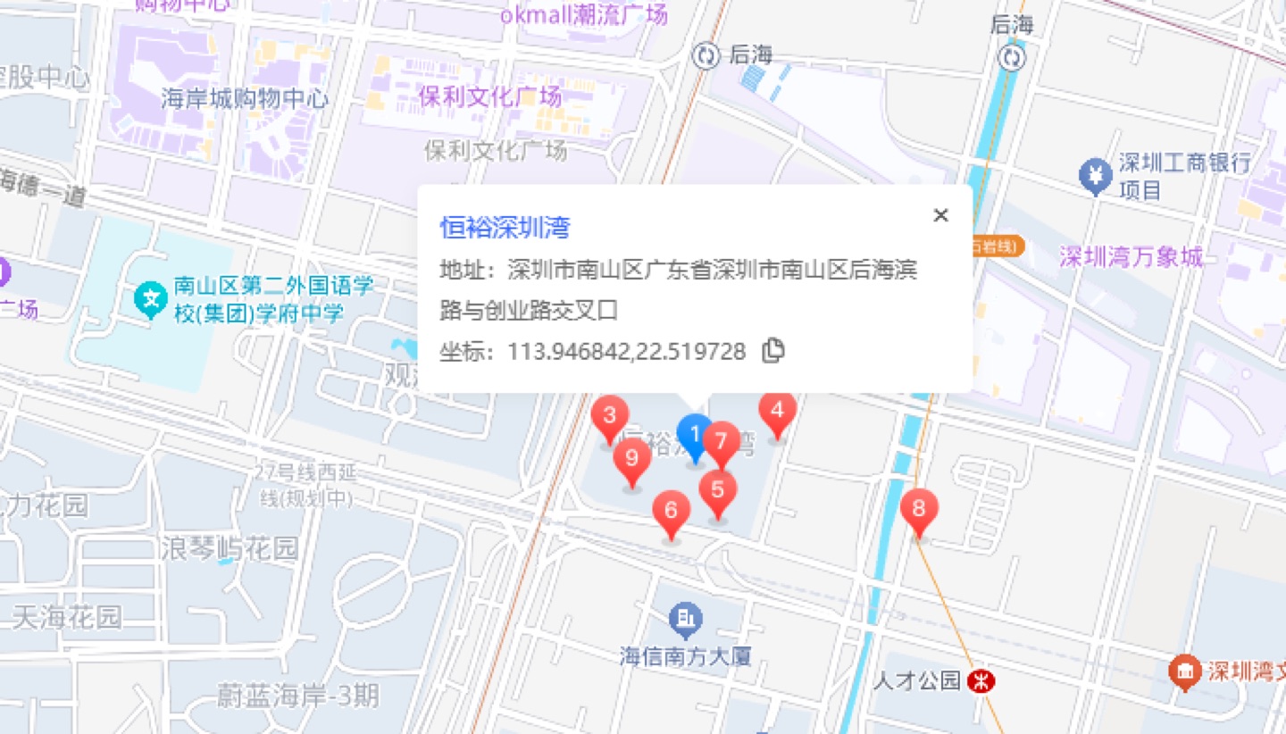 恒裕深圳湾地理位置示意图