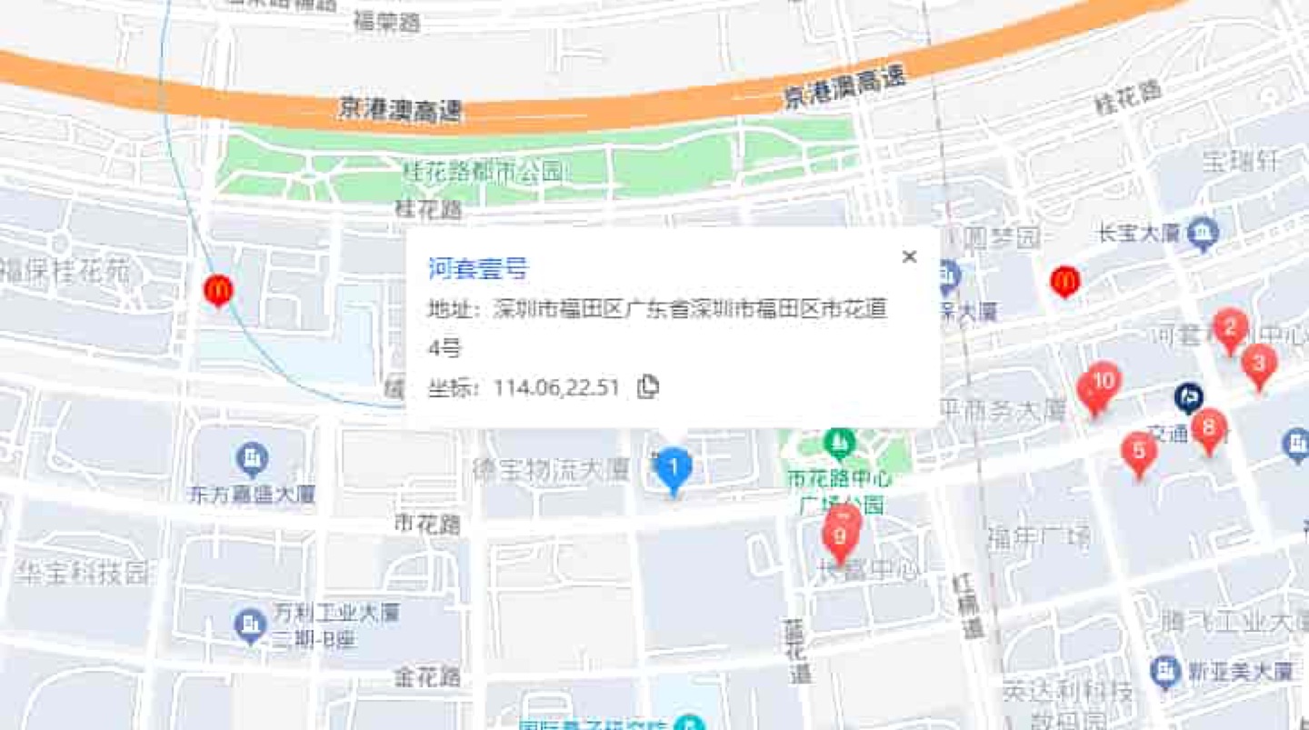 河套壹号地理位置示意图