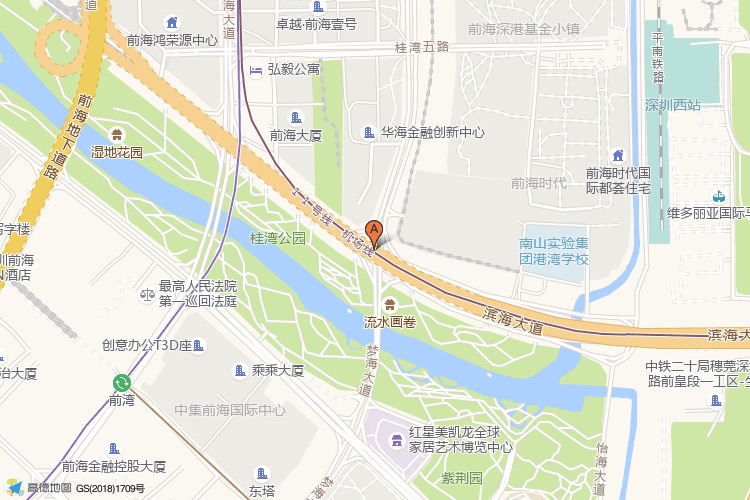 HFCC华海金融创新中心地理位置示意图