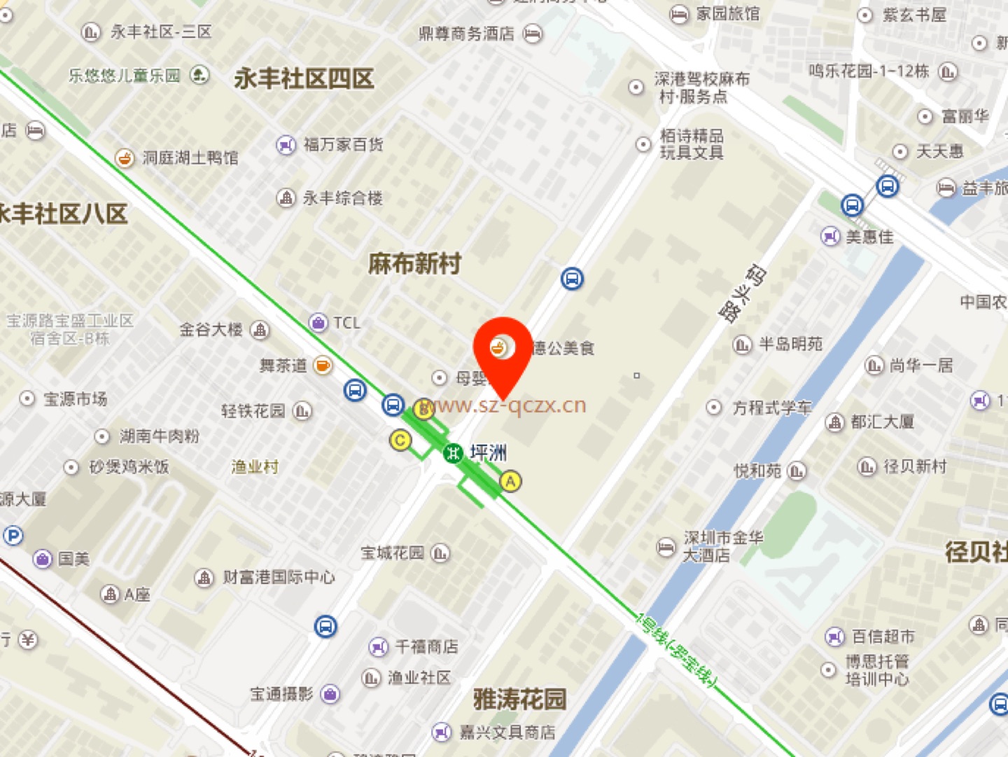 宏发QCC前城中心地理位置示意图