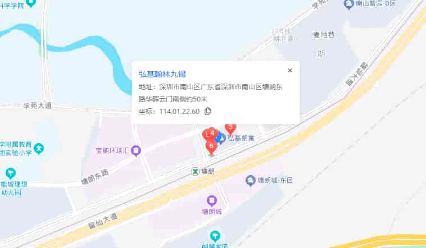 弘基翰林九锡地理位置示意图