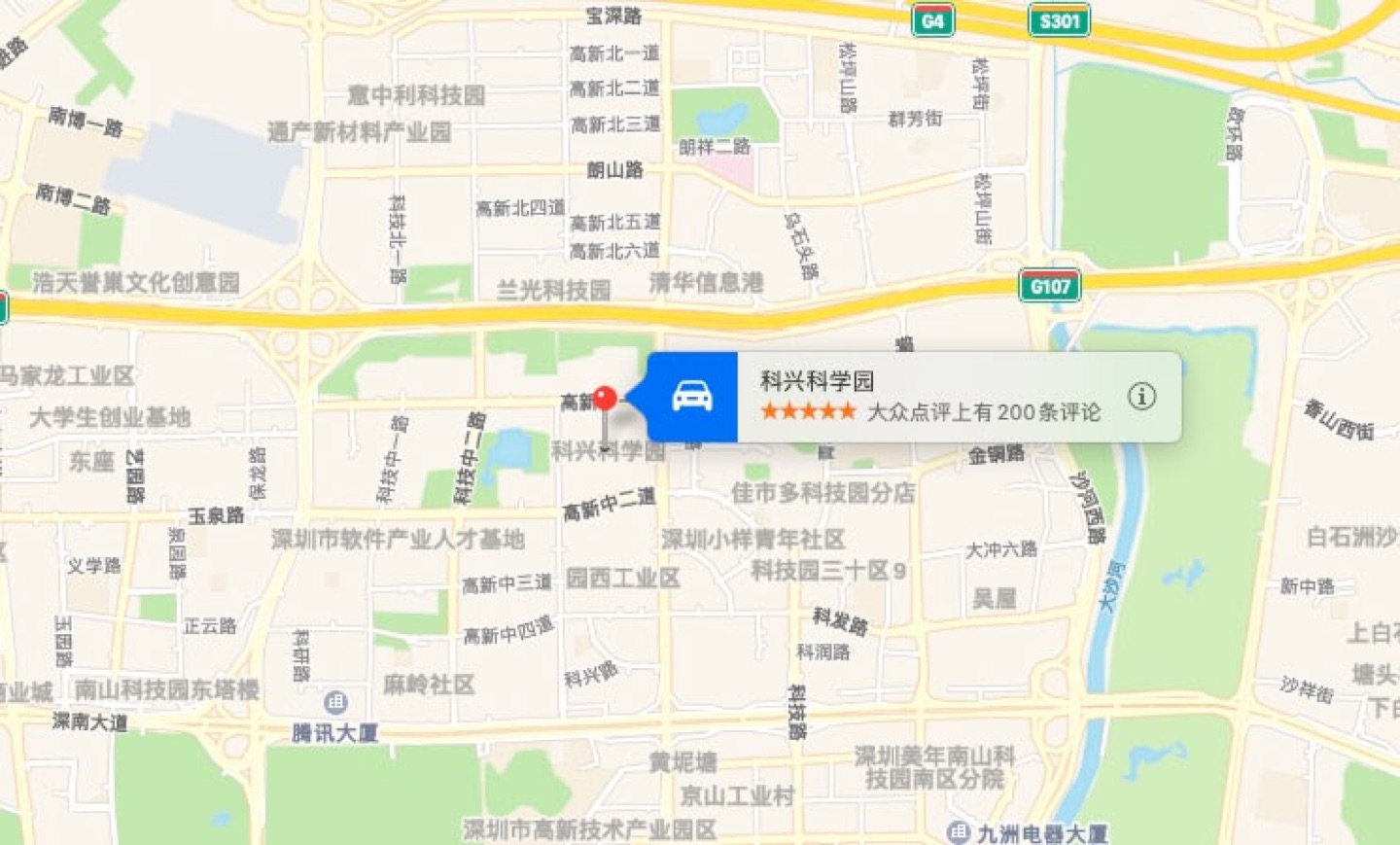 科兴科学园地理位置示意图