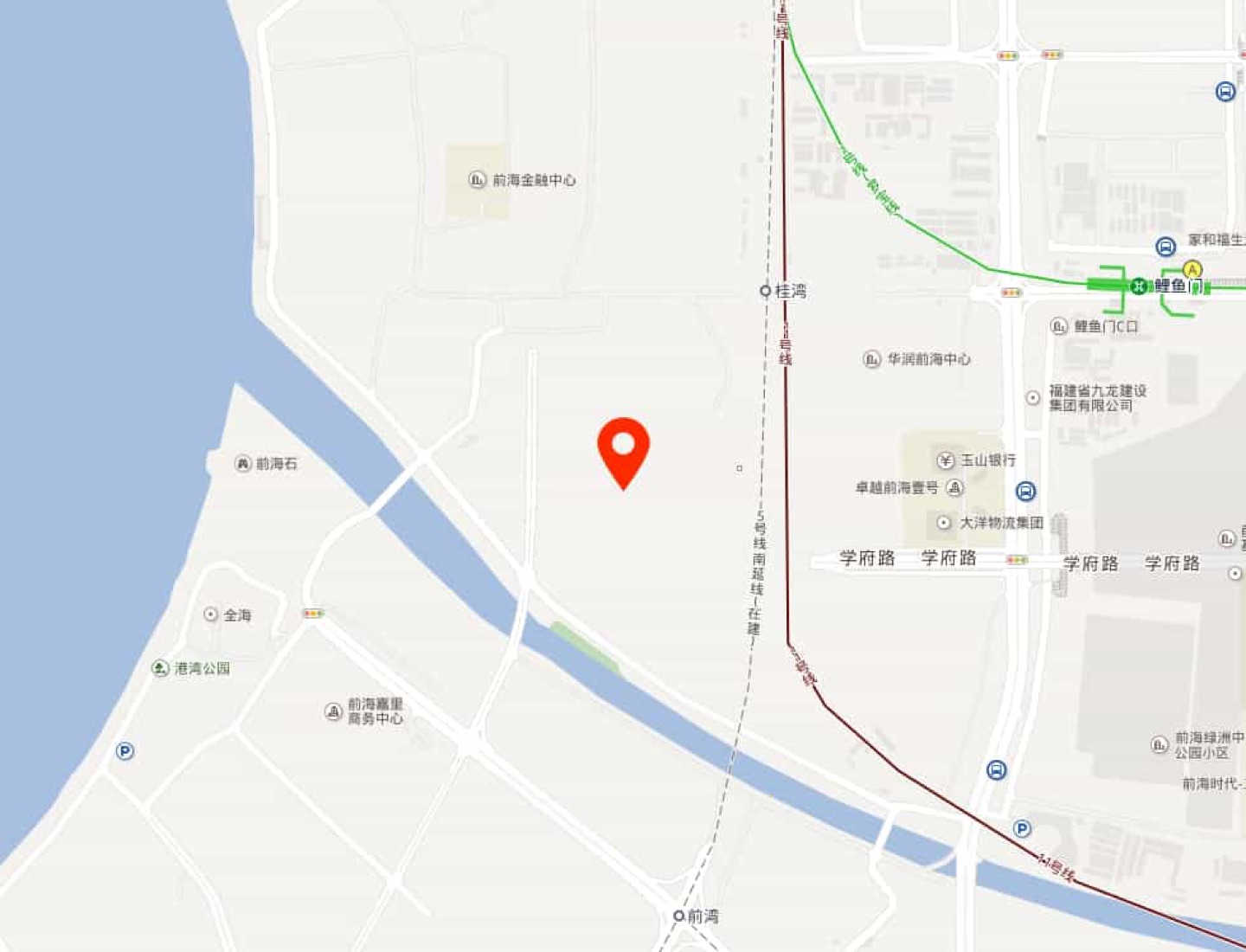 前海鸿荣源中心地理位置示意图