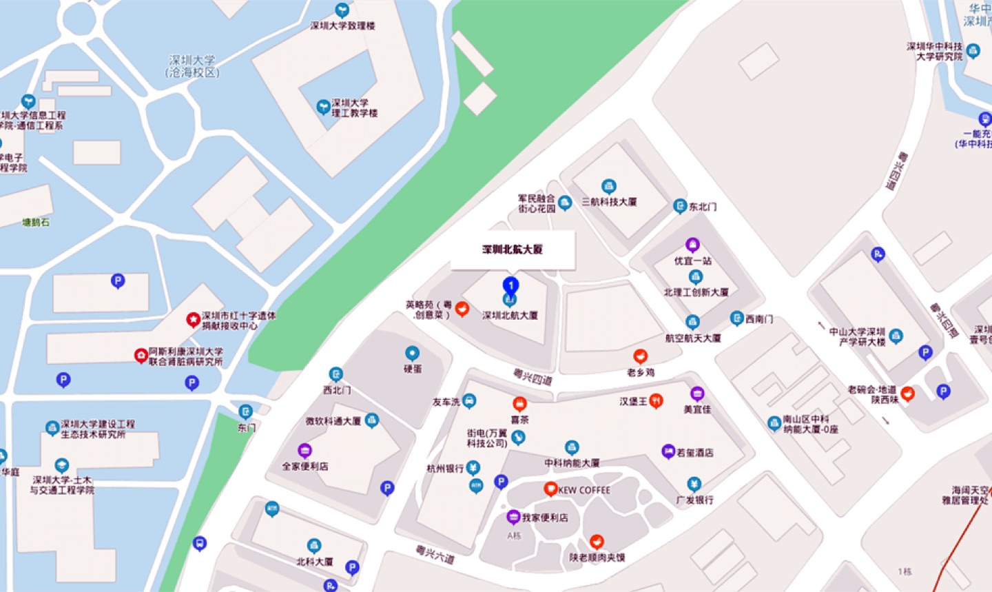 深圳北航大厦地理位置示意图