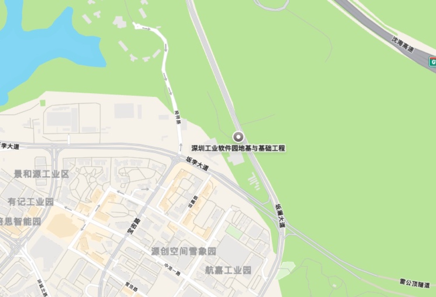 深圳工业软件园地理位置示意图