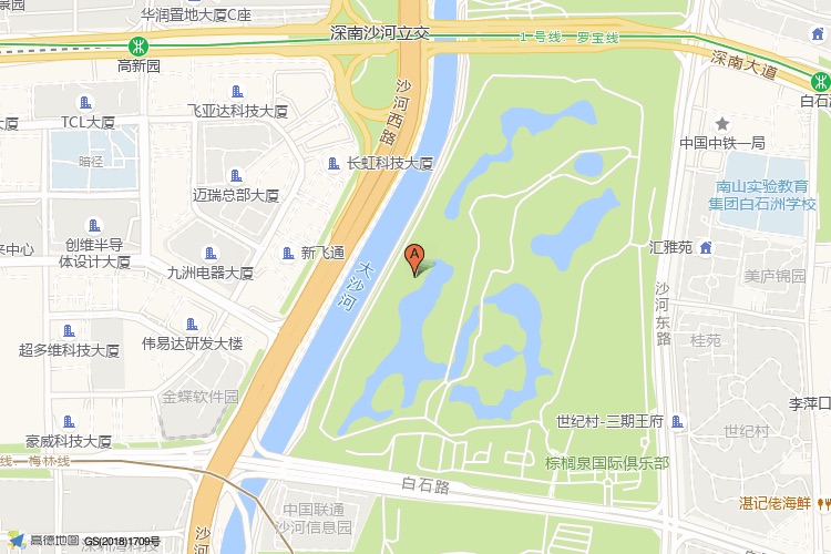 深圳湾科技生态园地理位置示意图