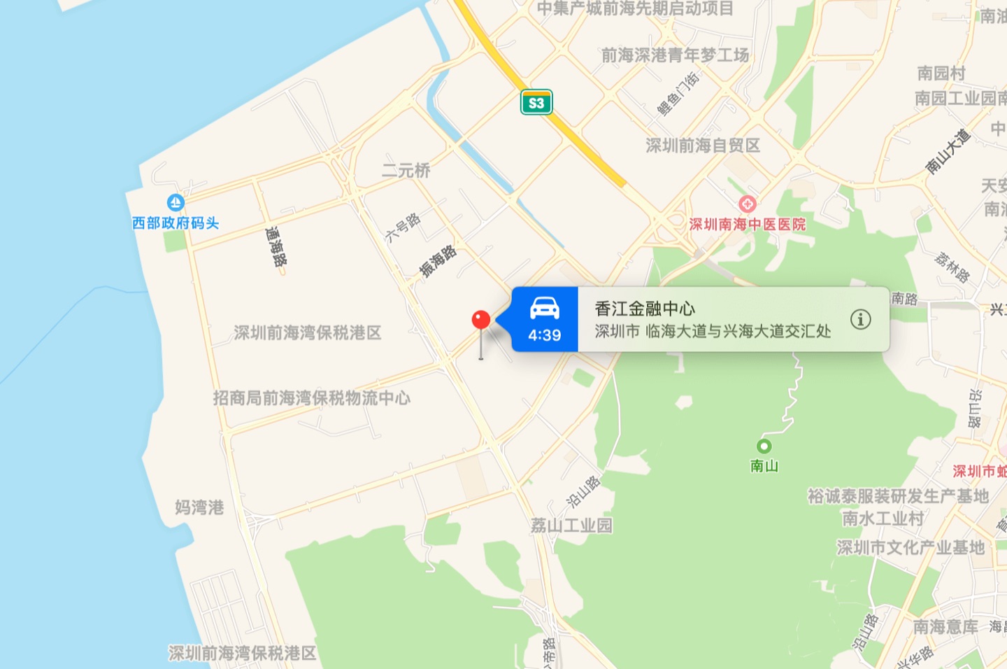 香江金融中心地理位置示意图
