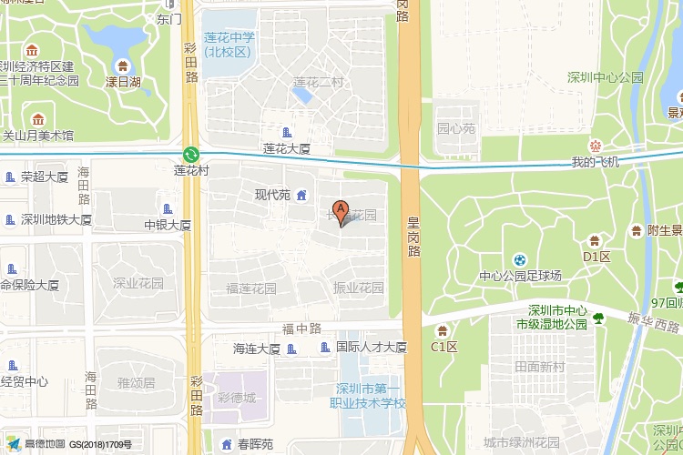 中国凤凰大厦地理位置示意图