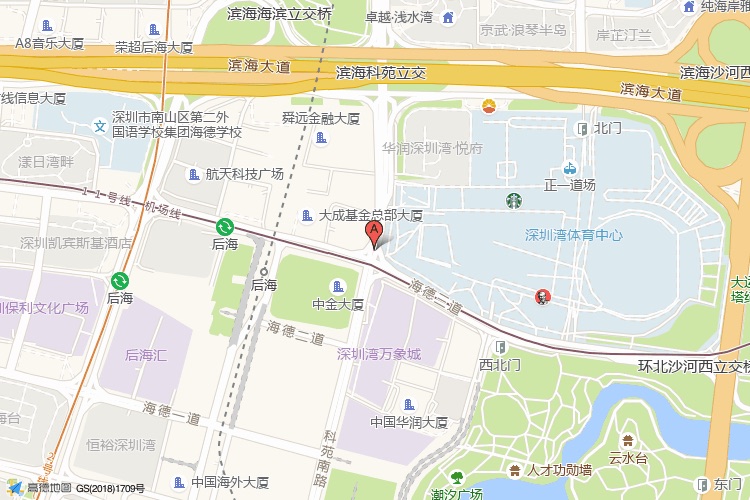 中海油大厦地理位置示意图
